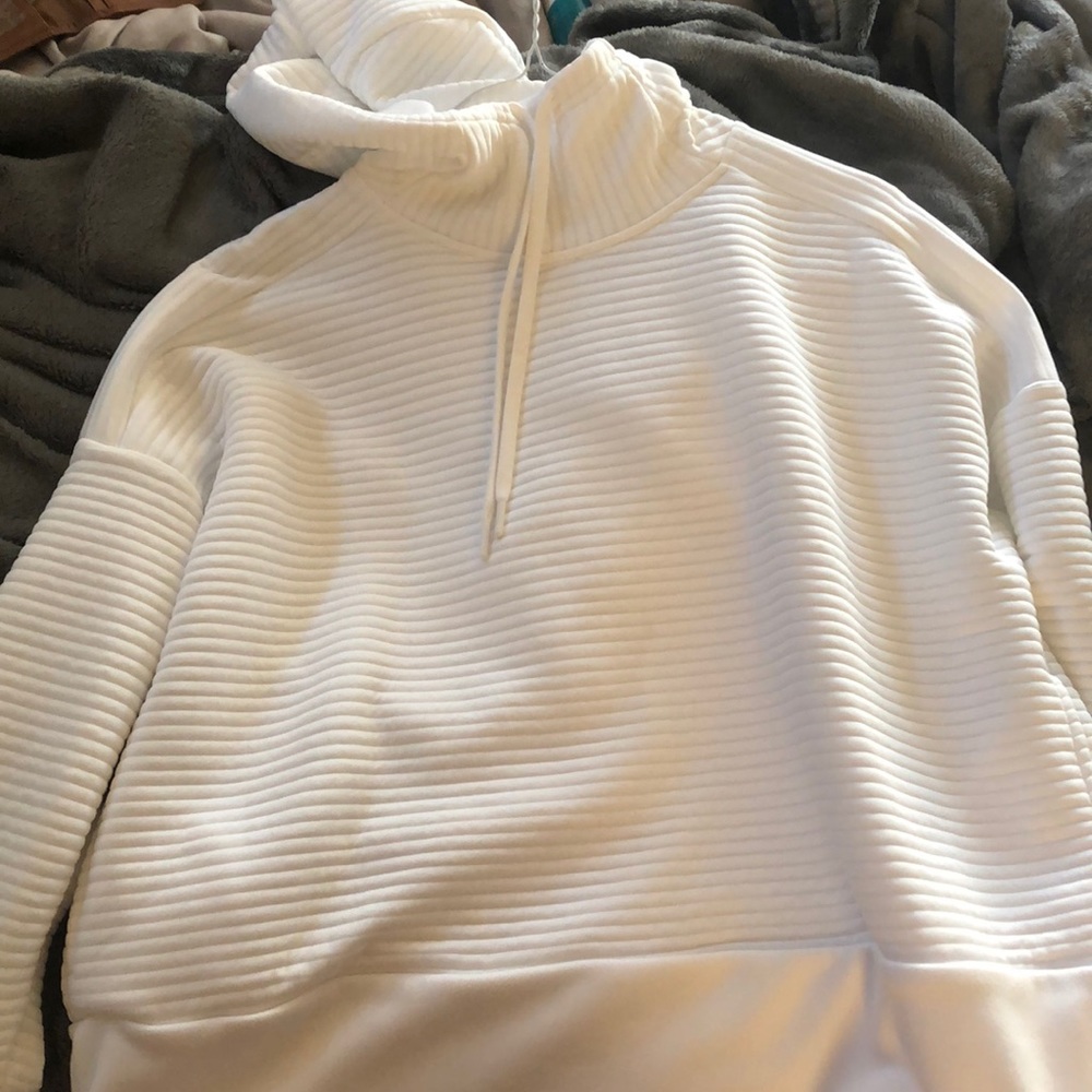 A white nike hoodie